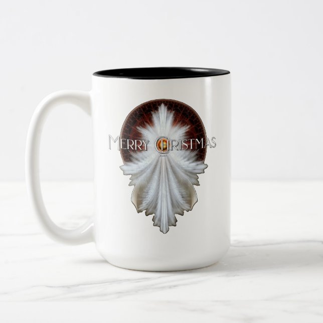 Tasse 2 Couleurs Angel Wings Snowflake Joyeux Noël TW ISO (Gauche)