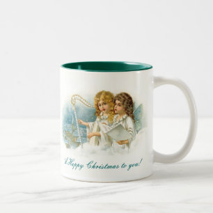Tasse 2 Couleurs Anges de Noël de chant