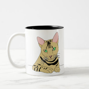 Tasse 2 Couleurs Animal Chat Cute Kitty Mao Pose animal