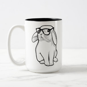 Tasse 2 Couleurs Animal familier mignon de lapin de lapin ringard