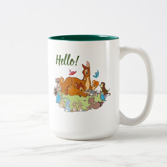 Tasse 2 Couleurs Animaux forestiers Salutation Prince Bambi (Droit)