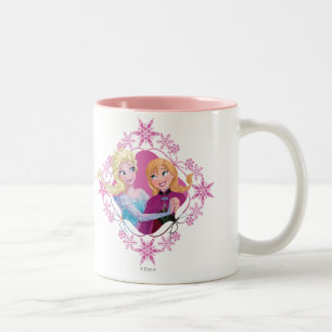 Tasse 2 Couleurs Anna et Elsa   Famille pour toujours