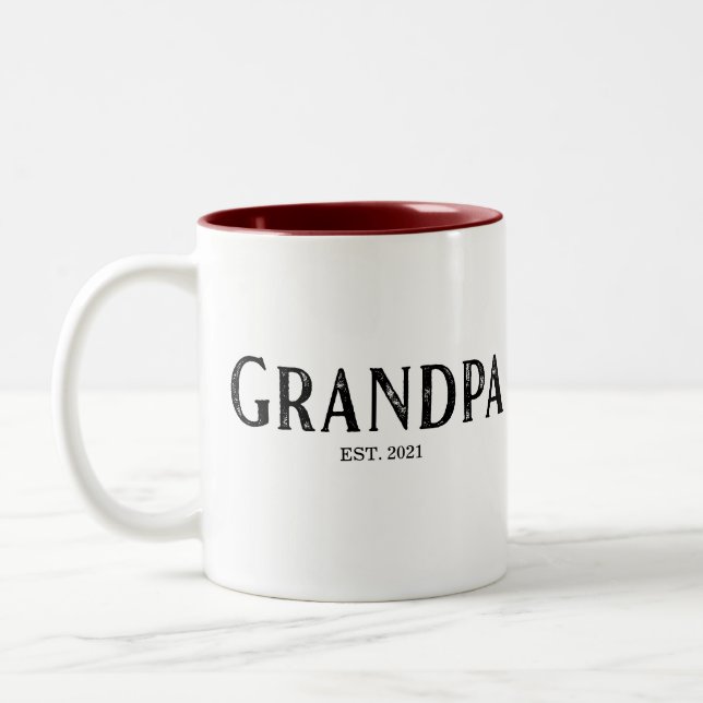 Tasse 2 Couleurs Année de grand-père établie (Gauche)