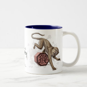 Tasse 2 Couleurs Année du singe Zodiaque chinois