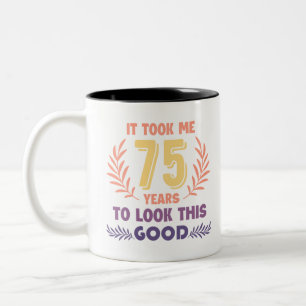 Tasse 2 Couleurs Anniversaire 75 ans