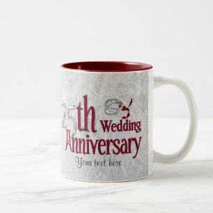 Tasse 2 Couleurs Anniversaire de l'argent