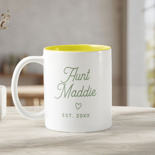 Tasse 2 Couleurs Annonce de naissance de bébé moderne et mignonne T