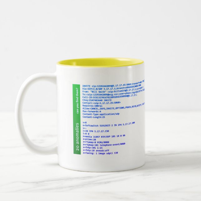 Tasse 2 Couleurs Anomalies ECG SIP 11 oz (Gauche)
