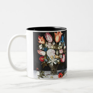 Tasse 2 Couleurs Antique Bosschaert Tulipes et Roses Hollandaises A
