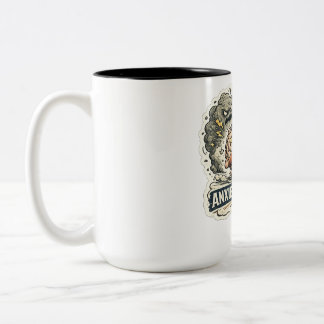 Tasse 2 Couleurs Anxiété vs Réalité Humour Mental Drôle Il
