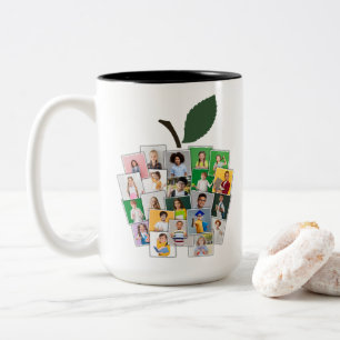 Tasse 2 Couleurs Apple Collage Cadeau de l'enseignant 22 Photos étu