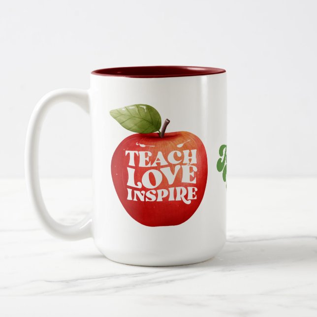 Tasse 2 Couleurs Appréciation de l'enseignant Enseigner l'amour Ins (Gauche)