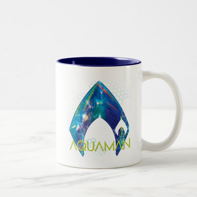 Tasse 2 Couleurs Aquaman | Logo Aquaman modifié (Droit)