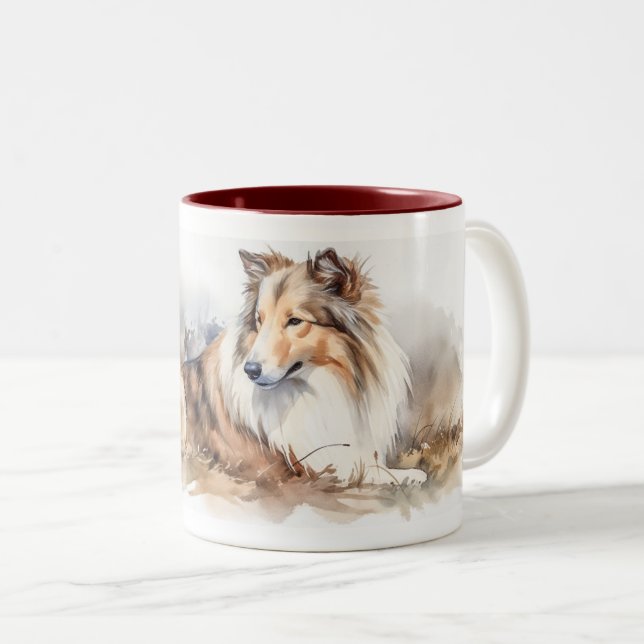 Tasse 2 Couleurs Aquarelle (Devant droit)