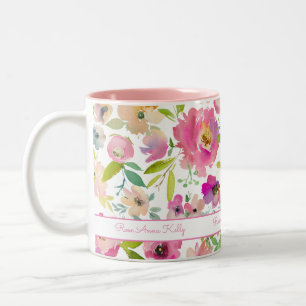 Tasse 2 Couleurs Aquarelle Boho Pastel