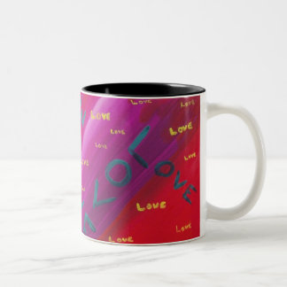 Tasse 2 Couleurs Aquarelle d'amour