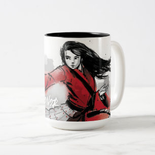 Tasse 2 Couleurs Aquarelle Mulan "Live By Honor"