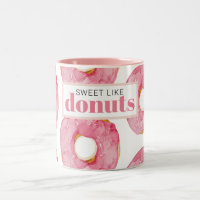 Aquarelle rose moderne douce comme les beignets Ci