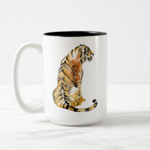 Tasse 2 Couleurs Aquarelle sur tigre