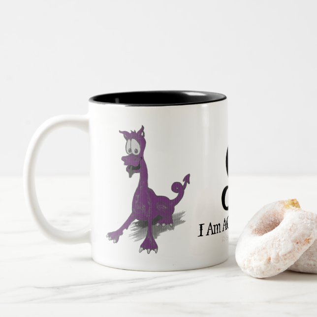 Tasse 2 Couleurs Aquarius Rahu Zodiac Dragon violet (Avec donut)