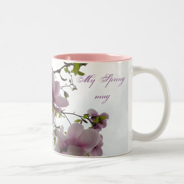 Tasse 2 Couleurs Arbre de magnolia (Droit)