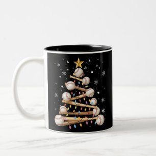 Tasse 2 Couleurs Arbre de Noël de baseball Lumière Noël Amateur de 