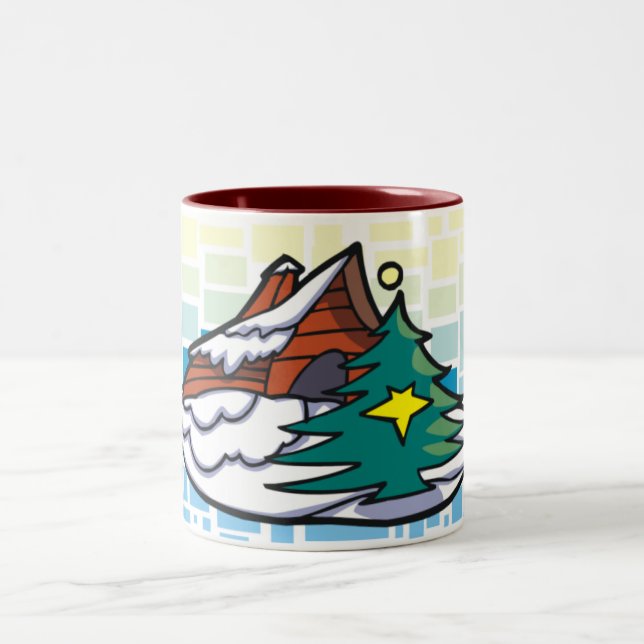 Tasse 2 Couleurs Arbre de Noël du pays (Centre)