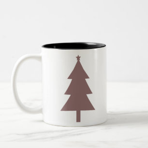 Tasse 2 Couleurs Arbre de Noël Silhouette 8