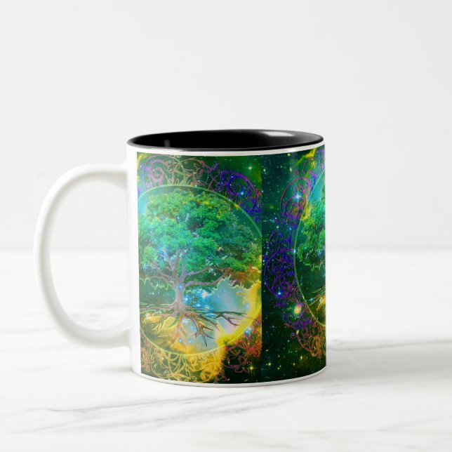 Tasse 2 Couleurs Arbre de santé de la vie (Gauche)