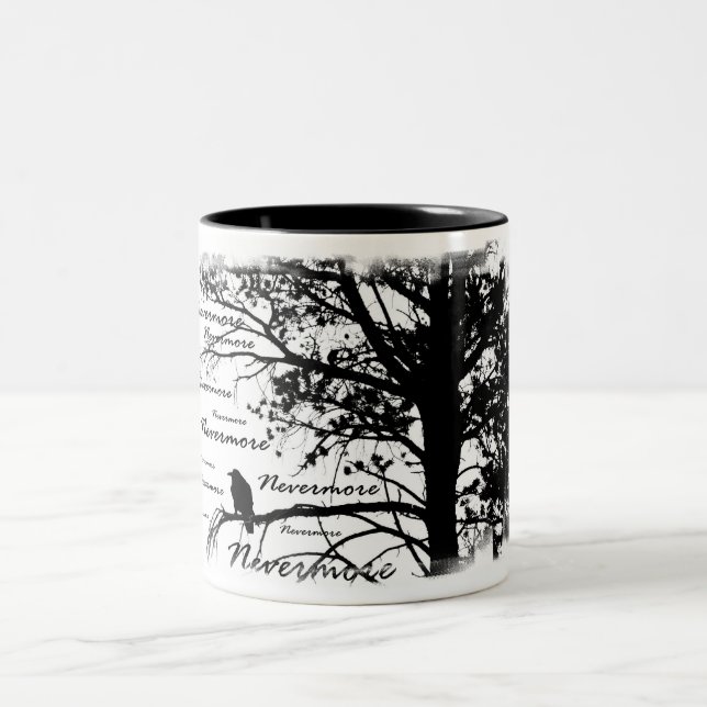 Tasse 2 Couleurs Arbre noir et de blanc plus jamais de Raven de (Centre)