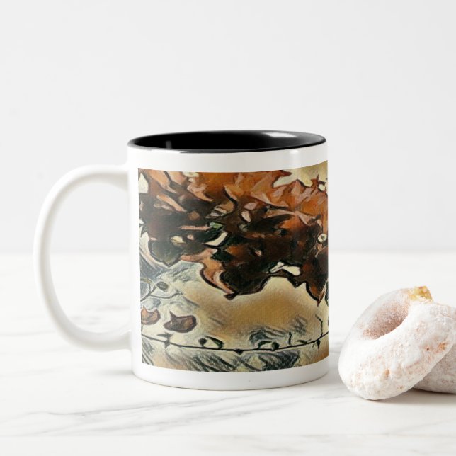 Tasse 2 Couleurs Arbre rose (Avec donut)