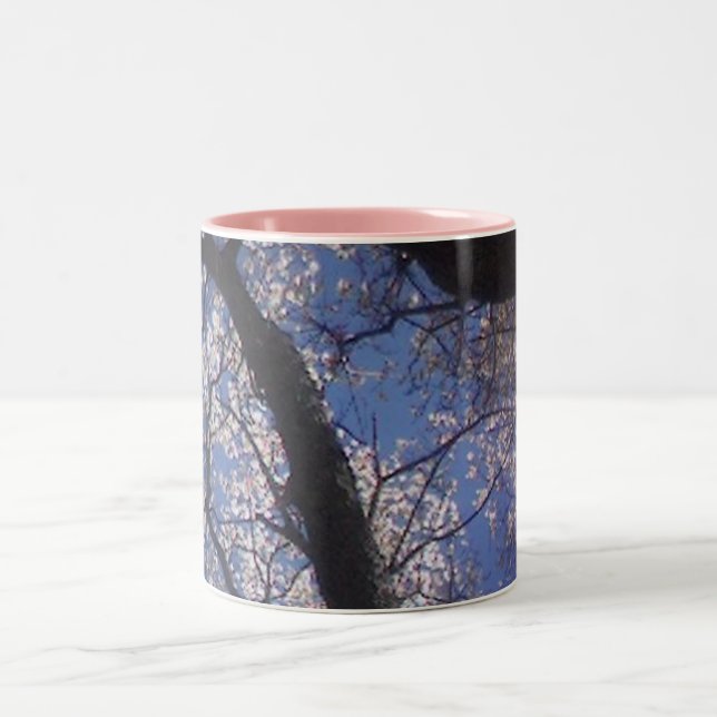 Tasse 2 Couleurs arbres de printemps (Centre)