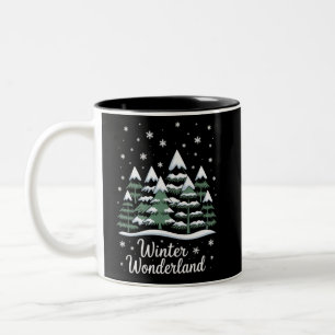 Tasse 2 Couleurs Arbres merveilleux d'hiver Équipage de Noël en fam