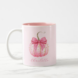 Tasse 2 Couleurs Arc d'Halloween Citrouille Rose Demoiselle d'Honne