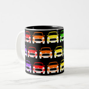 Tasse 2 Couleurs Arc-en-ciel Vintage classique Mini Cooper