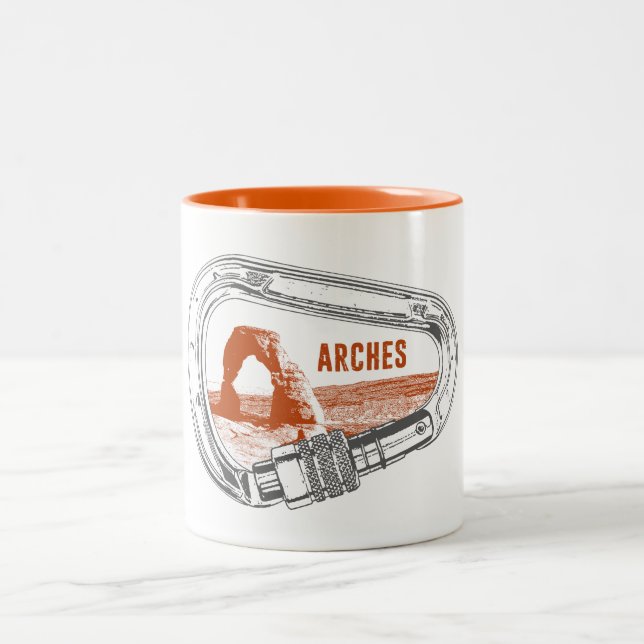 Tasse 2 Couleurs Arches National Park Escalade Carabiner (Centre)