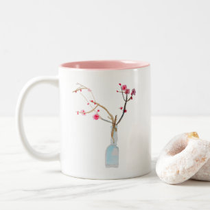 Tasse 2 Couleurs Ardoise en sakura cerise en fleurs