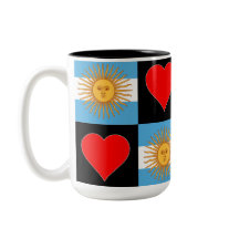 Argentine Drapeau Coeur Motif Patriotique Argentin