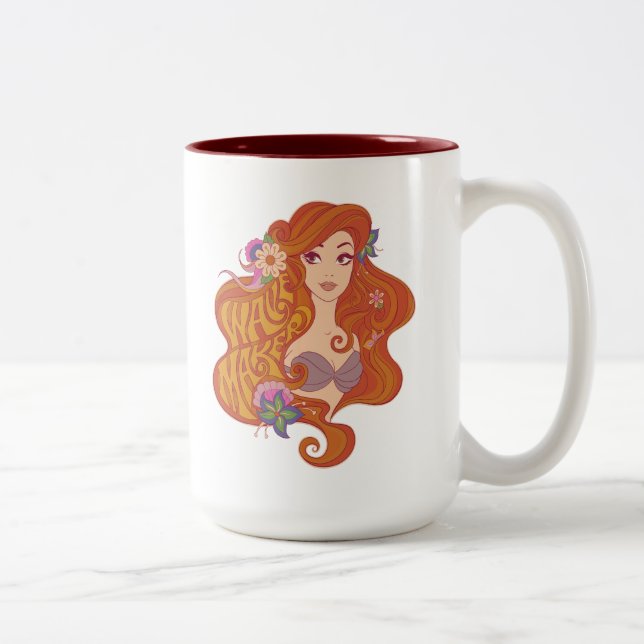 Tasse 2 Couleurs Ariel | Coquillage de création de vague (Droit)