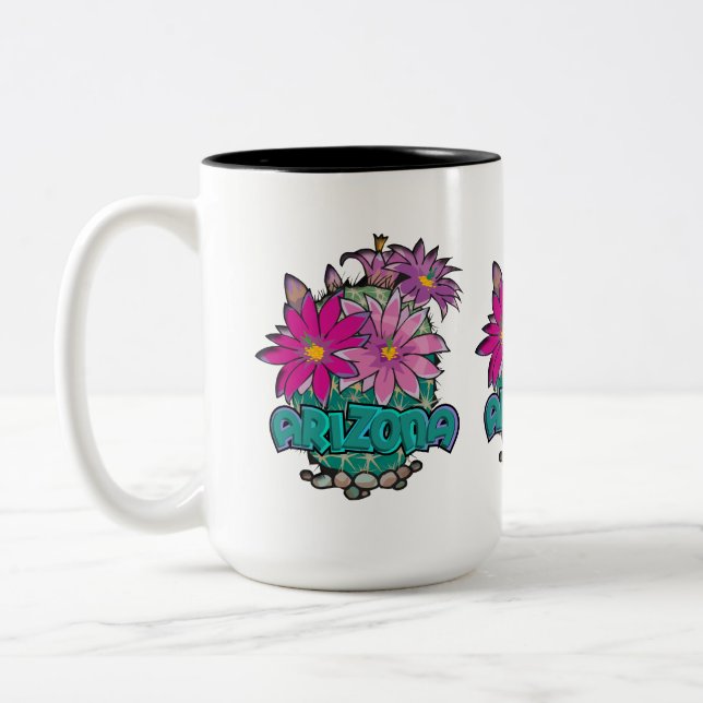 Tasse 2 Couleurs Arizona Cactus Blooms (Gauche)