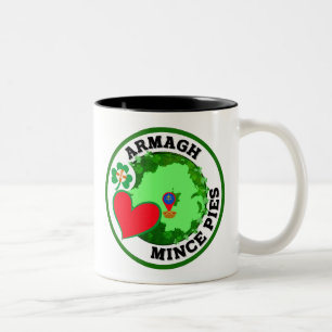 Tasse 2 Couleurs Armagh, Irlande du Nord aime les minces tartes