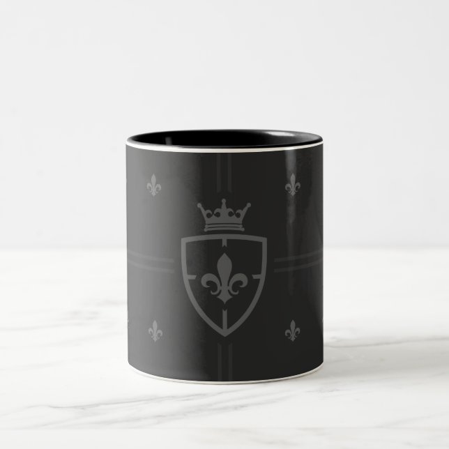 Tasse 2 Couleurs Armoiries De Louisiane Fleur De Lis (Centre)