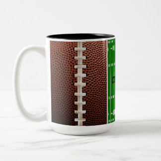 Tasse 2 Couleurs Arrière - plan de texture de lacets de football