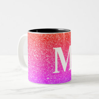 Tasse 2 Couleurs Arrière - plan rose Parties scintillant personnali