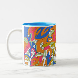 Tasse 2 Couleurs Art Abstrait "Rolling Sky"