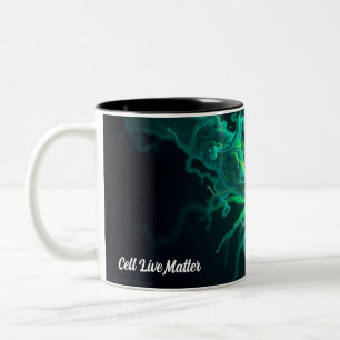 Tasse 2 Couleurs Art de la cellule biologique personnalisée pour mé
