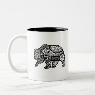 Tasse 2 Couleurs Art de mandala d'ours