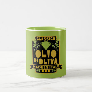 Tasse 2 Couleurs Art de mur d'huile d'olive italienne
