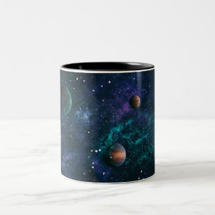 Tasse 2 Couleurs Art de Nébuleuse Cosmique, Couleurs de Galaxie pou