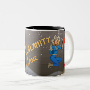 Tasse 2 Couleurs Art de nez de Calamity Jane B-24 (fuselage
